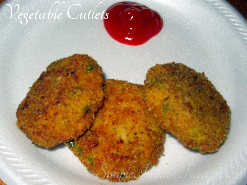 Vegetable Cutlets Mixed Vegetable Patties Simple Indian Recipes